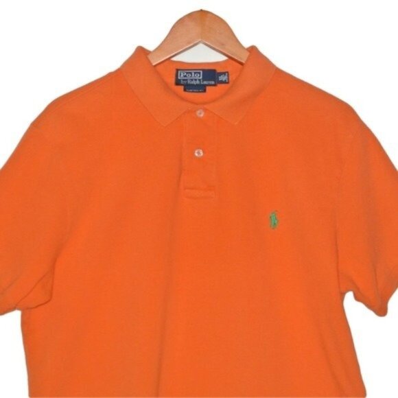 Polo Ralph Lauren men's XL Custom Fit Polo Shirt oRANGE - Picture 5 of 8